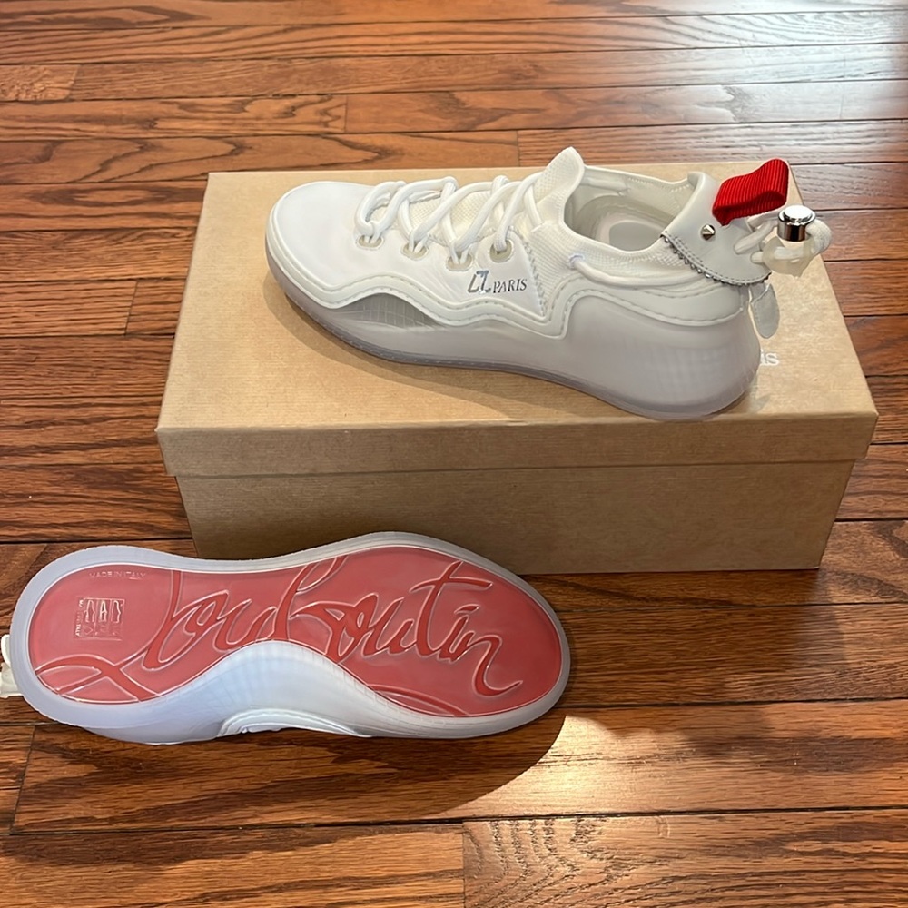 Christian Louboutin white sneakers 36.5. Never worn brand new